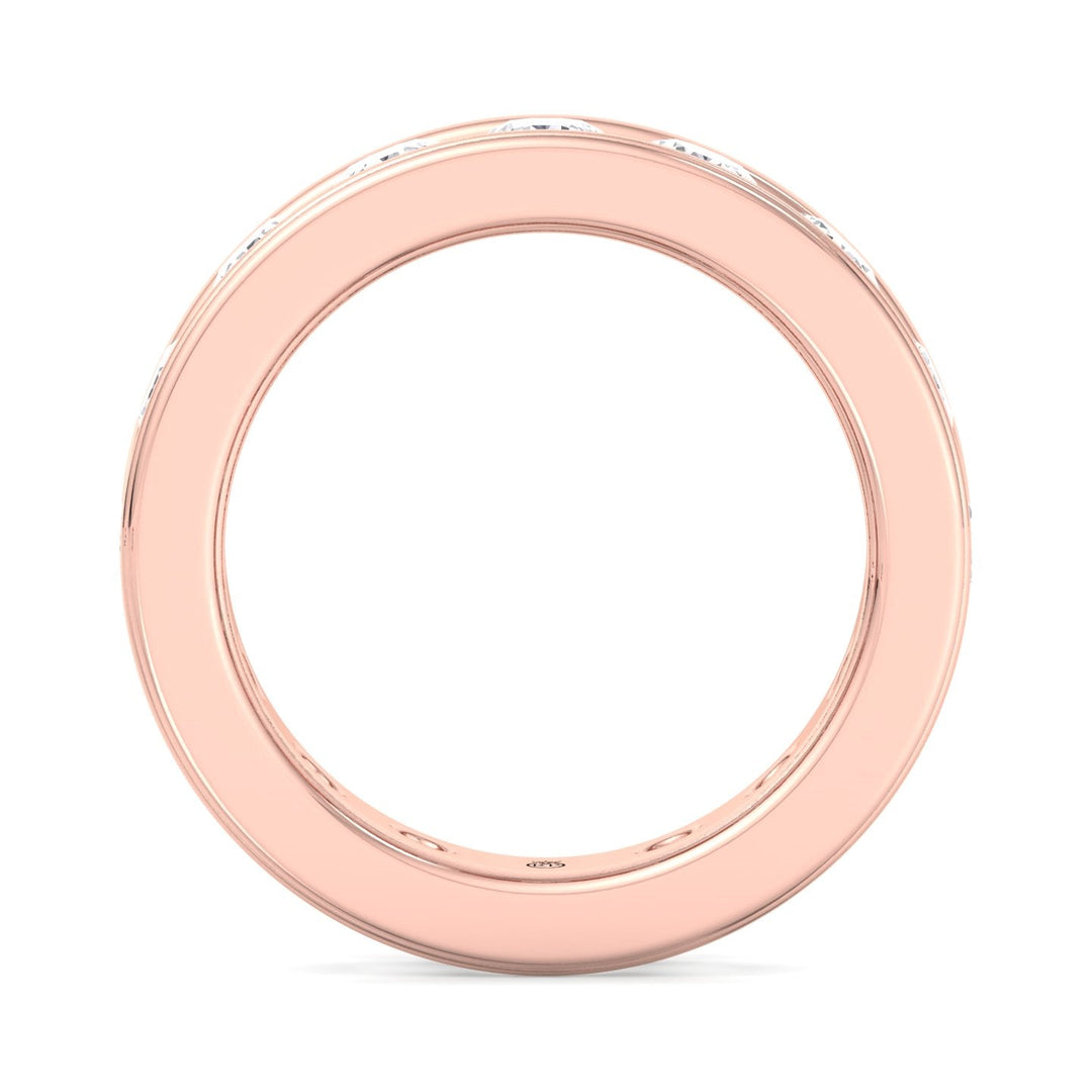 Round Cut Channel Set Eternity Band