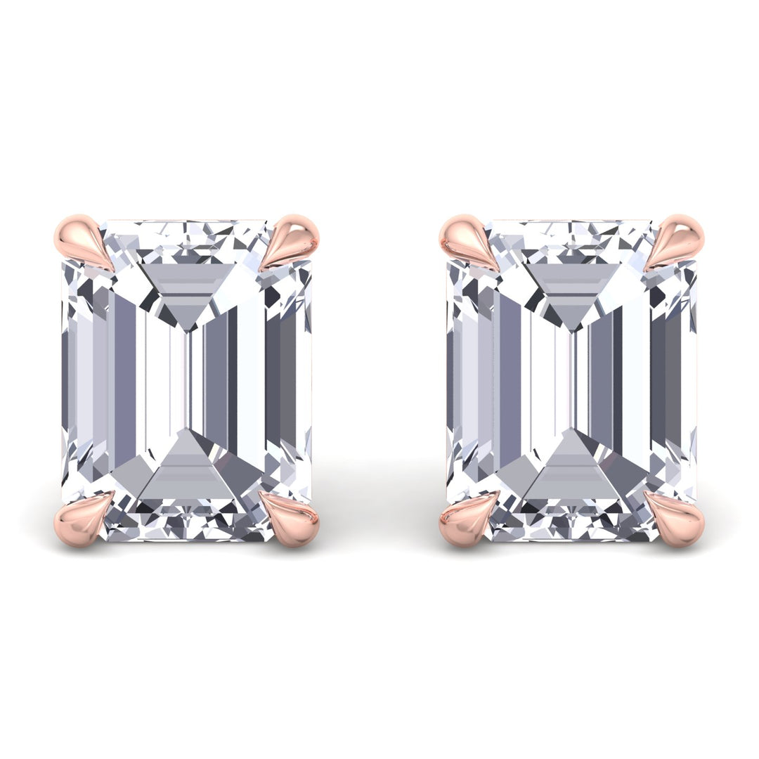 Emerald Cut Studs