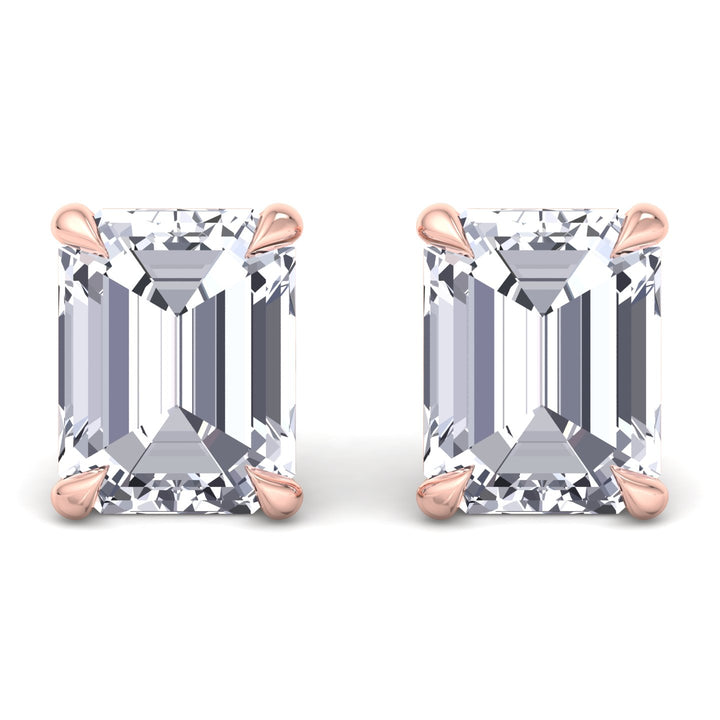 Emerald Cut Studs