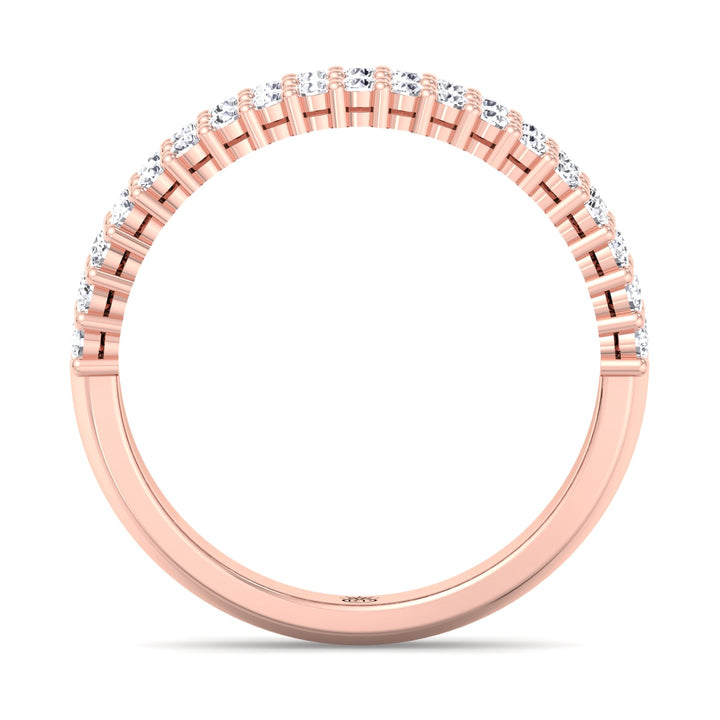 Baguette and Round Semi/Halfway Eternity Ring