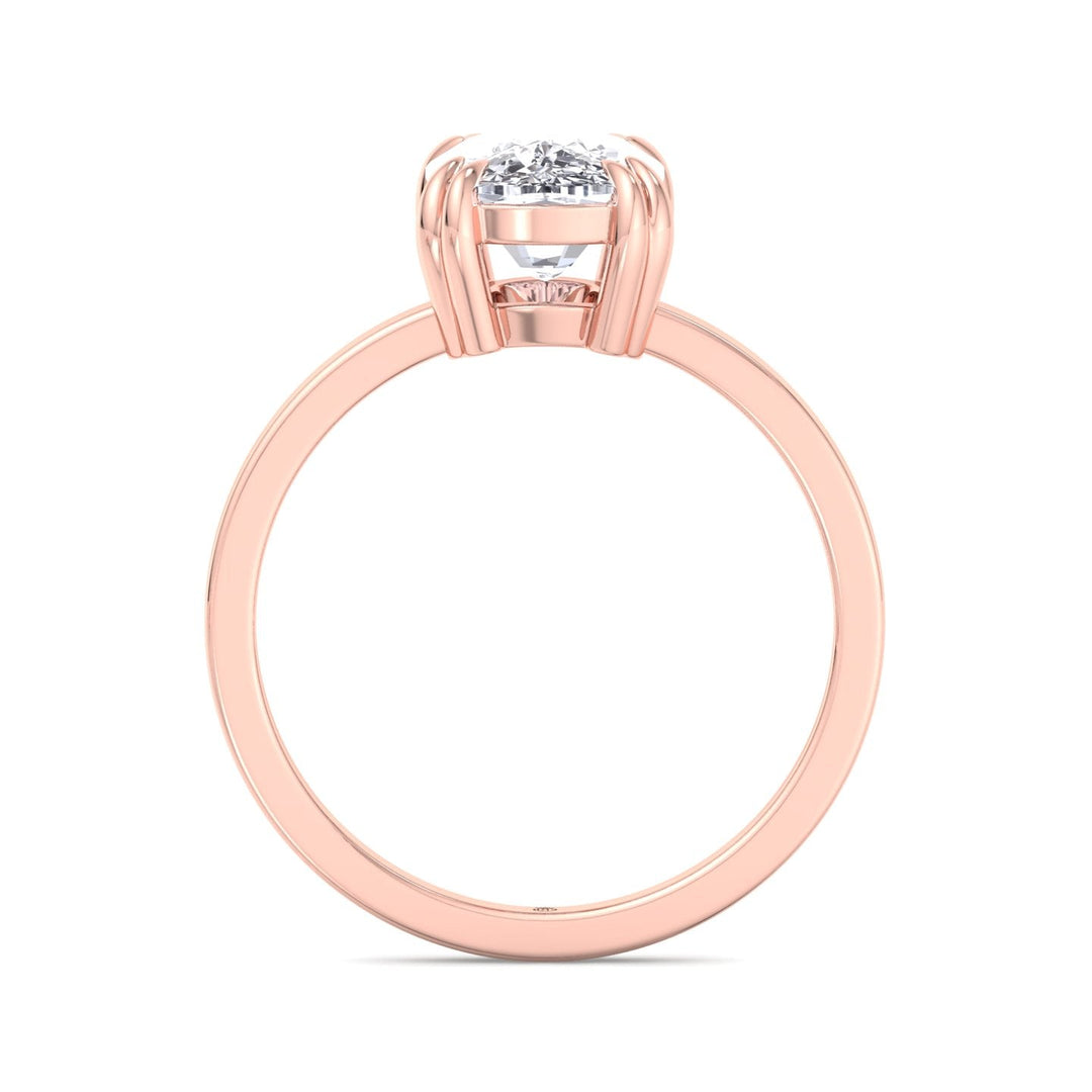Elongated Cushion Cut Solitaire Engagement Ring