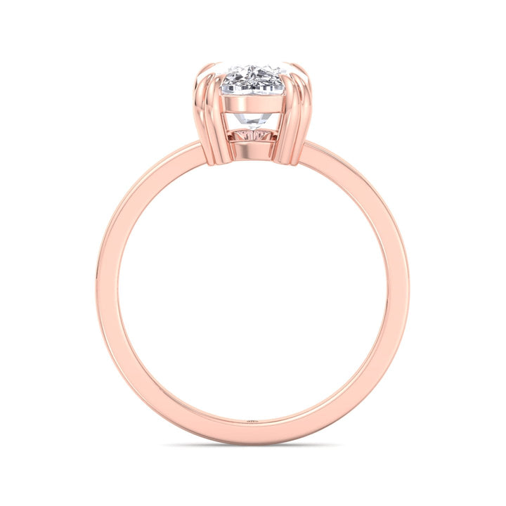 Elongated Cushion Cut Solitaire Engagement Ring