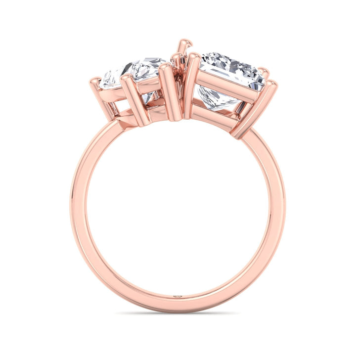 Pear &amp; Princess Cut Two Stone Engagement Ring