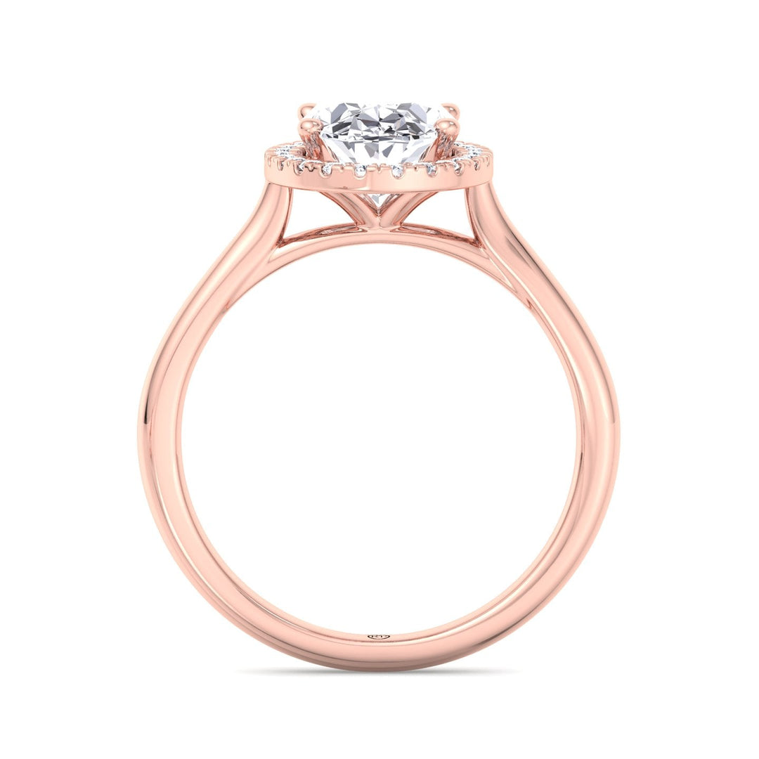 Oval Cut Halo Engagement Ring