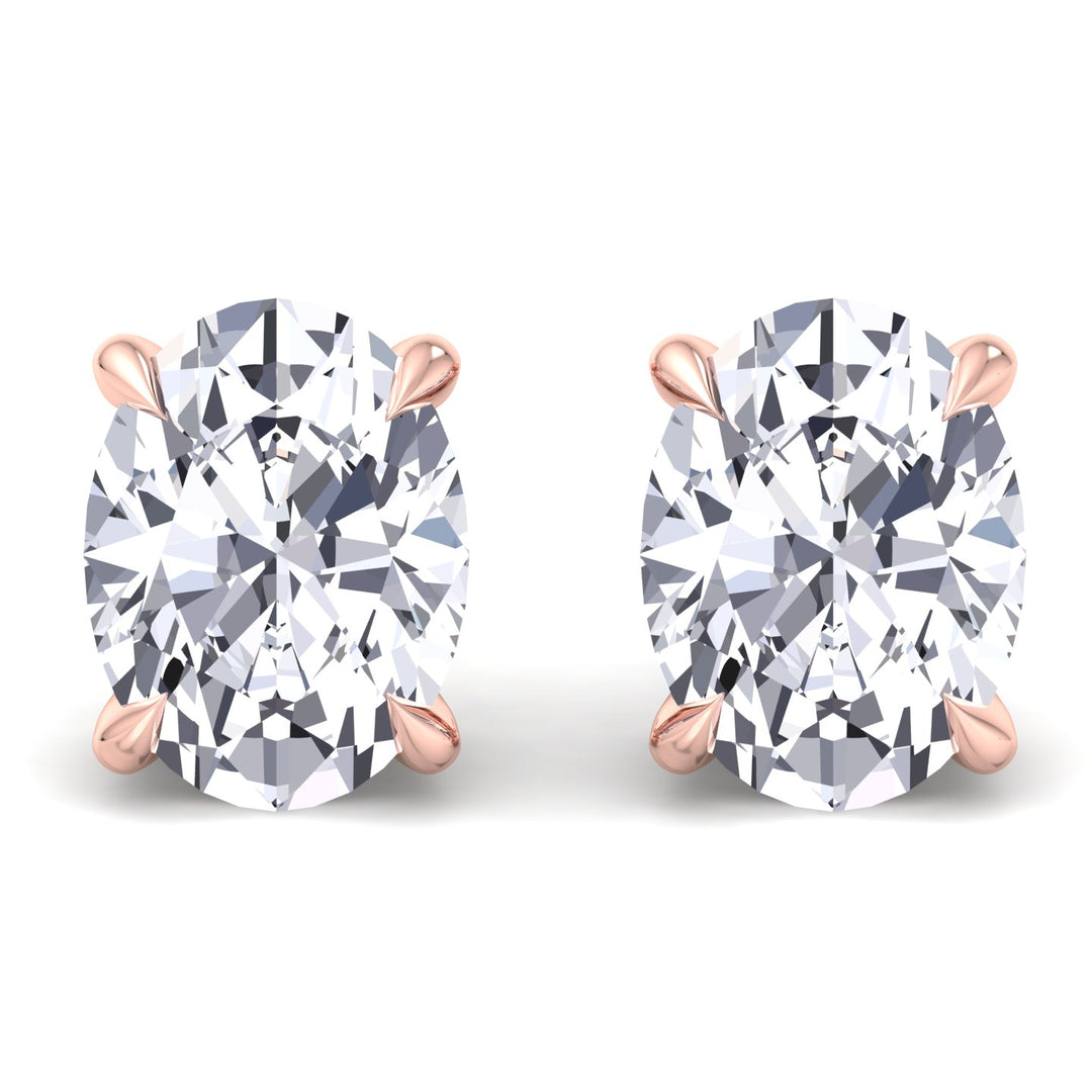 Oval Cut Studs