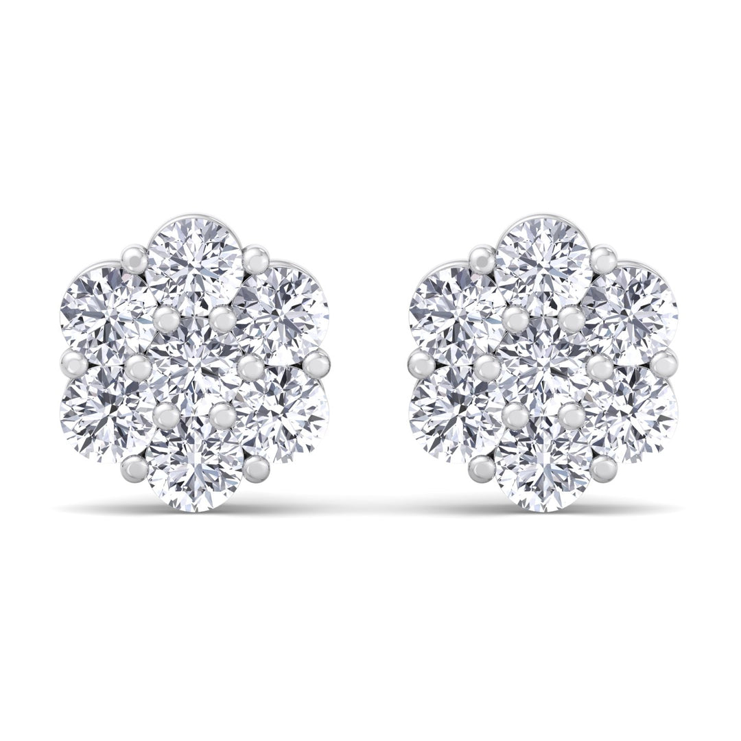 Round Cut Flower Studs