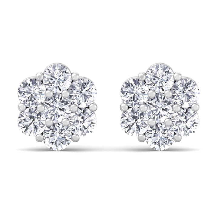 Round Cut Flower Studs