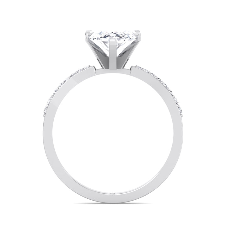 Marquise Cut Engagement Ring with Sidestones