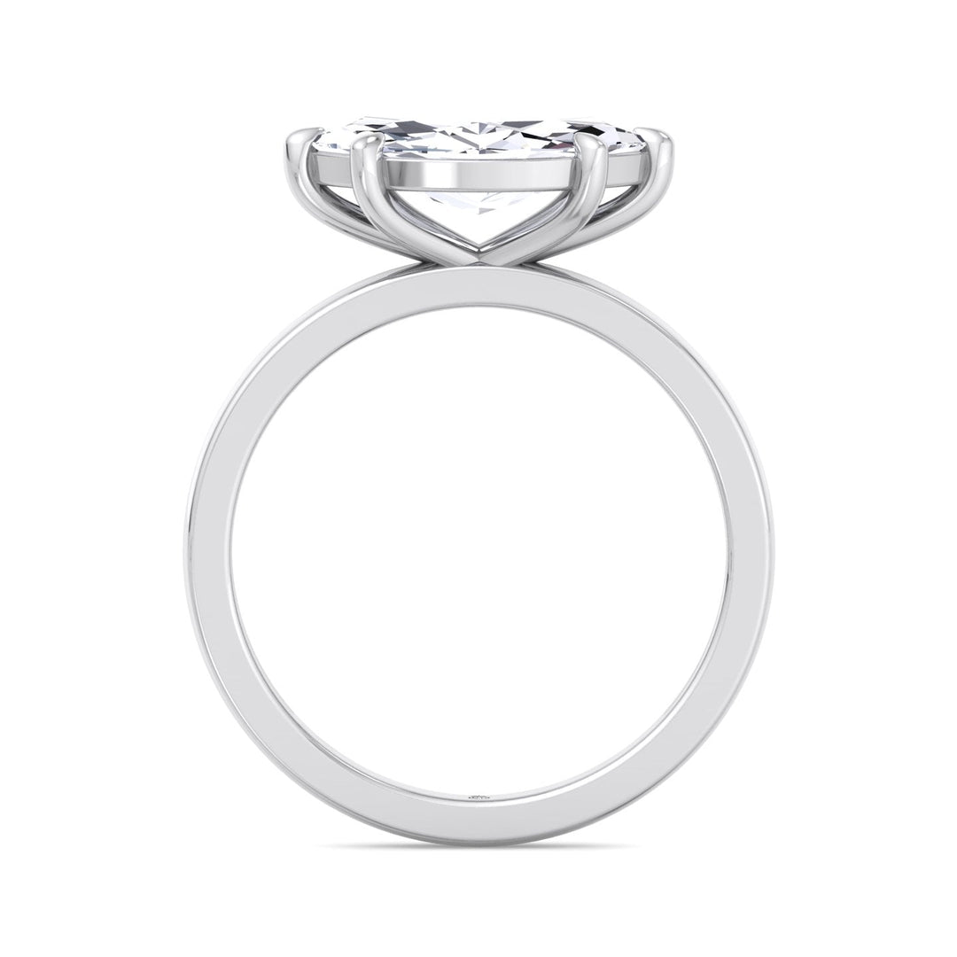 Marquise Cut East West Solitaire Engagement Ring