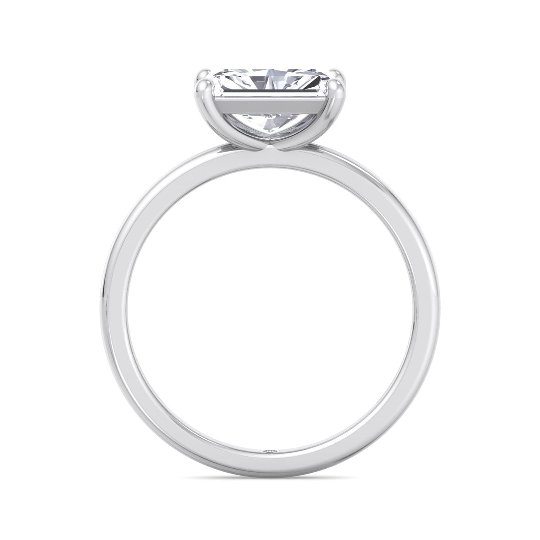 Radiant Cut Solitaire Engagement East West