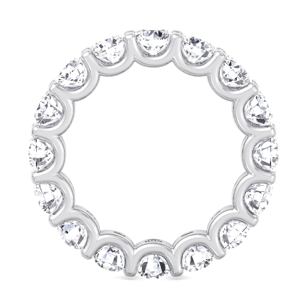Round Cut U-Prong Eternity Band