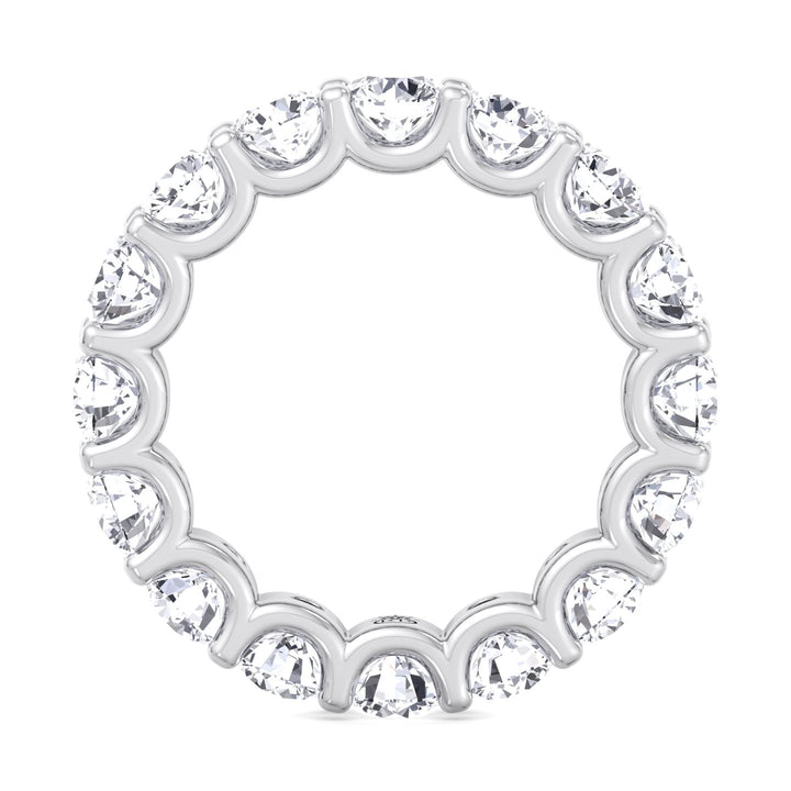 Round Cut U-Prong Eternity Band