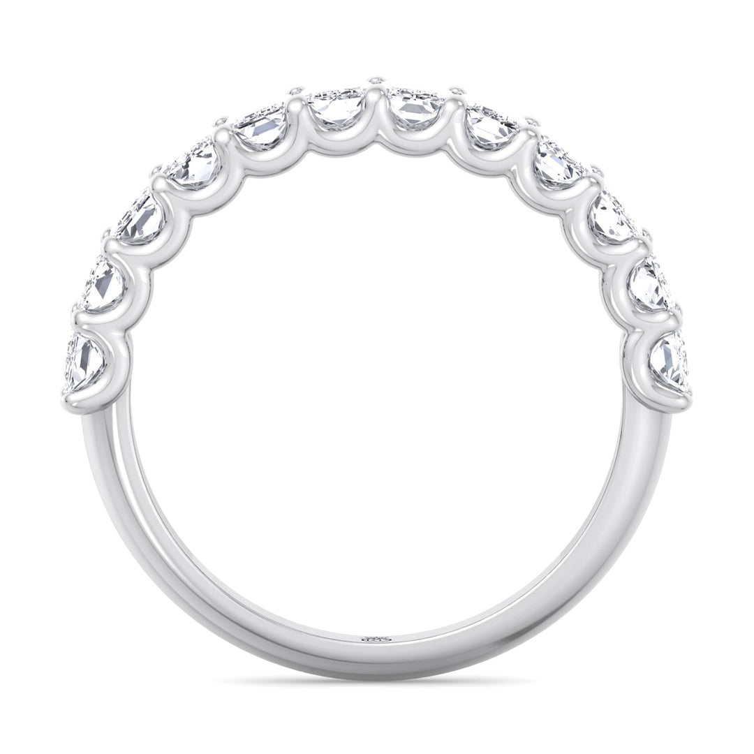 Emerald Cut Semi/Halfway Eternity Band