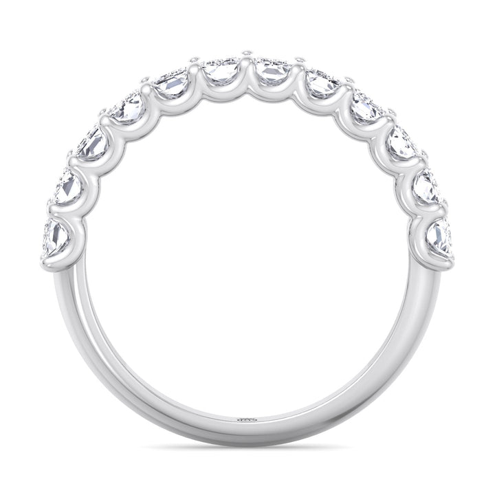 Emerald Cut Semi/Halfway Eternity Band