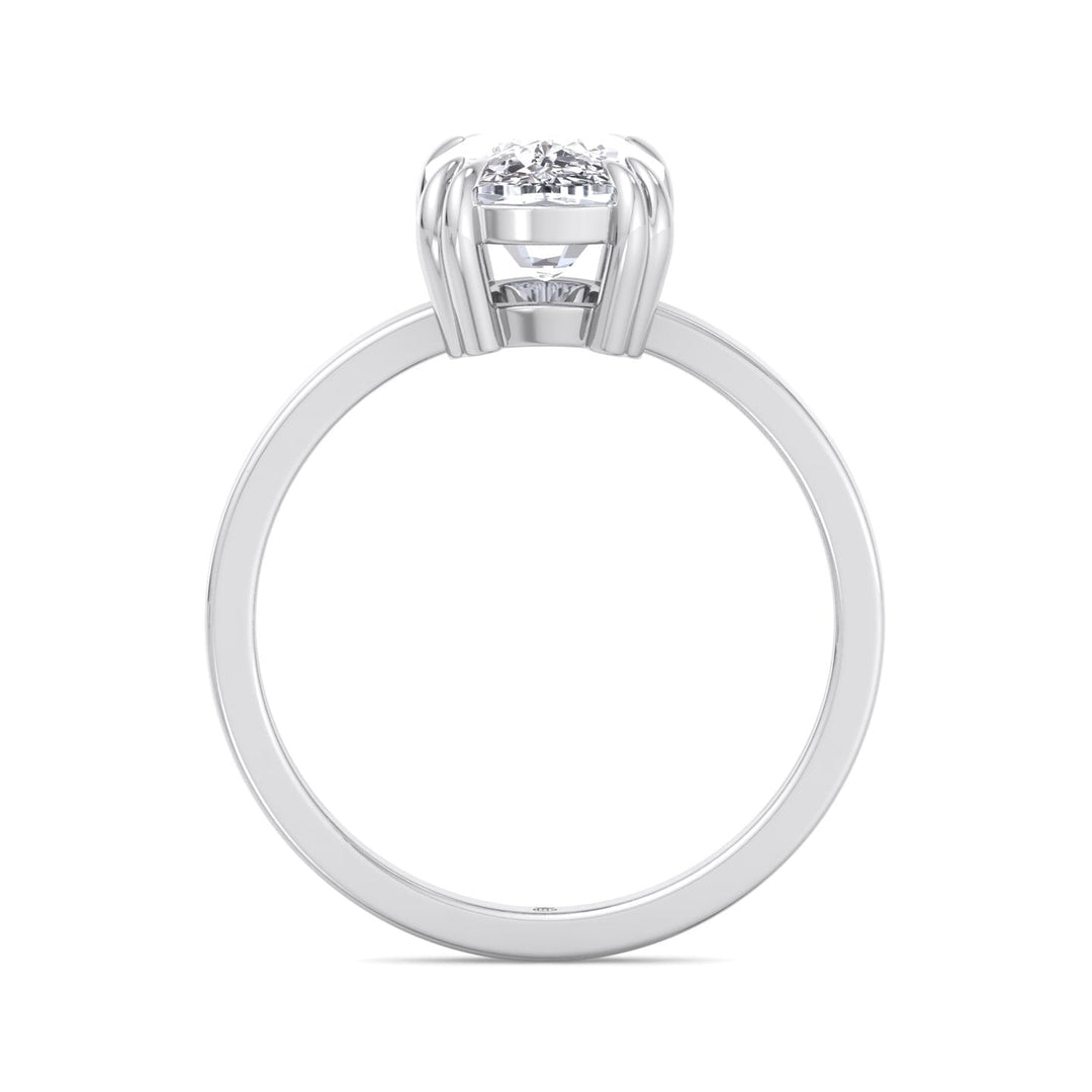 Elongated Cushion Cut Solitaire Engagement Ring