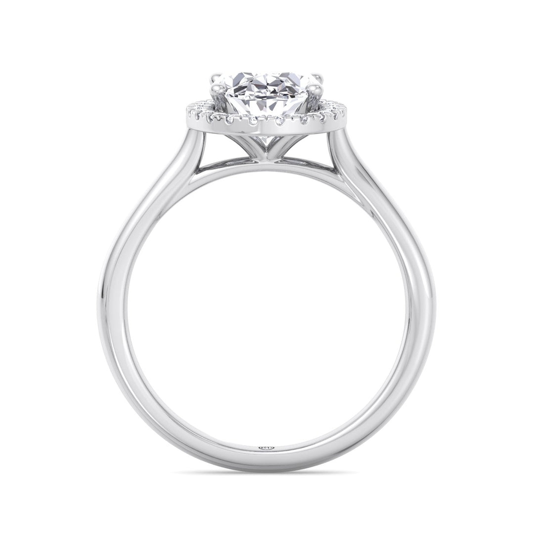 Oval Cut Halo Engagement Ring