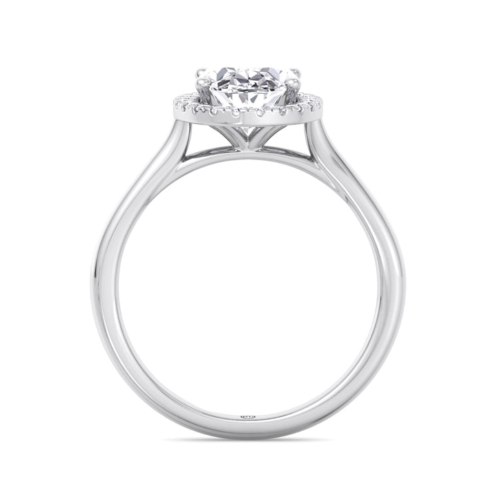 Oval Cut Halo Engagement Ring