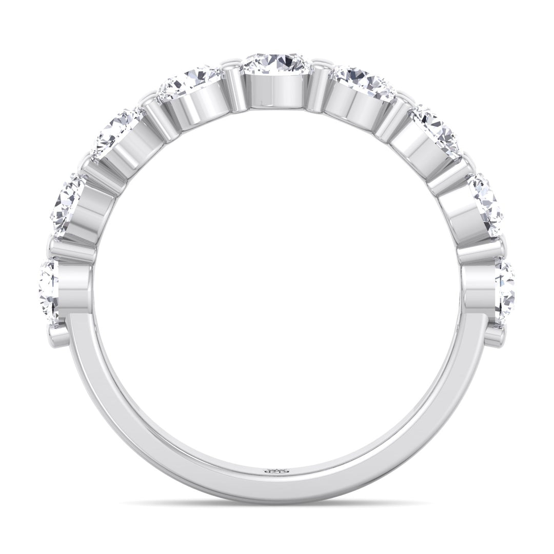Round Cut Semi/Halfway Eternity Band