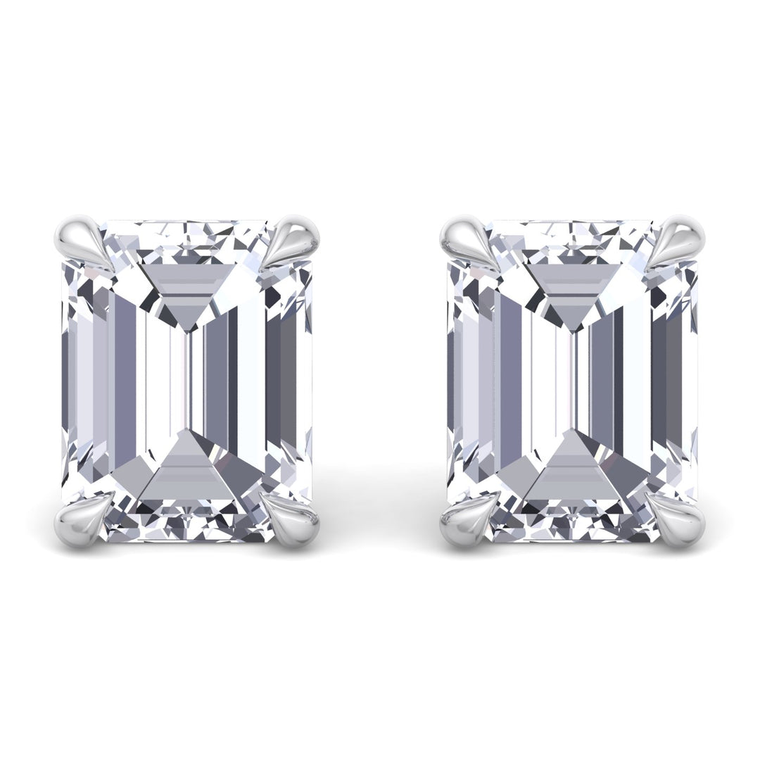 Emerald Cut Studs