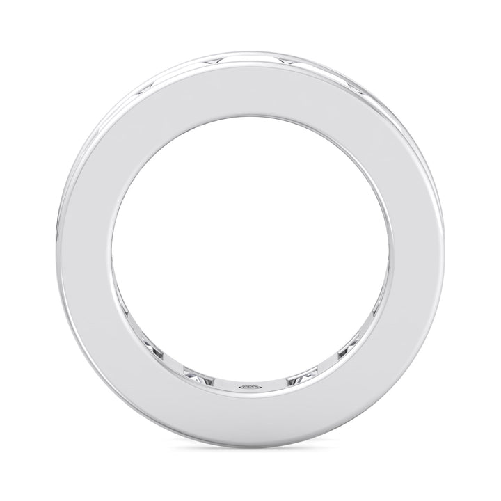 Emerald Cut Channel Set Eternity Band