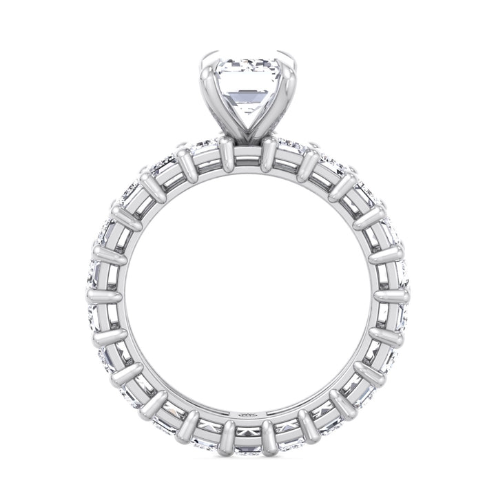 Emerald Cut Eternity Engagement Ring