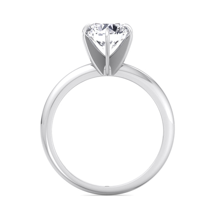 Round Cut Six Prong Solitaire Engagement Ring