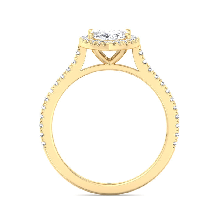 Marquise Cut Engagement Ring With Sidestones &amp; Halo