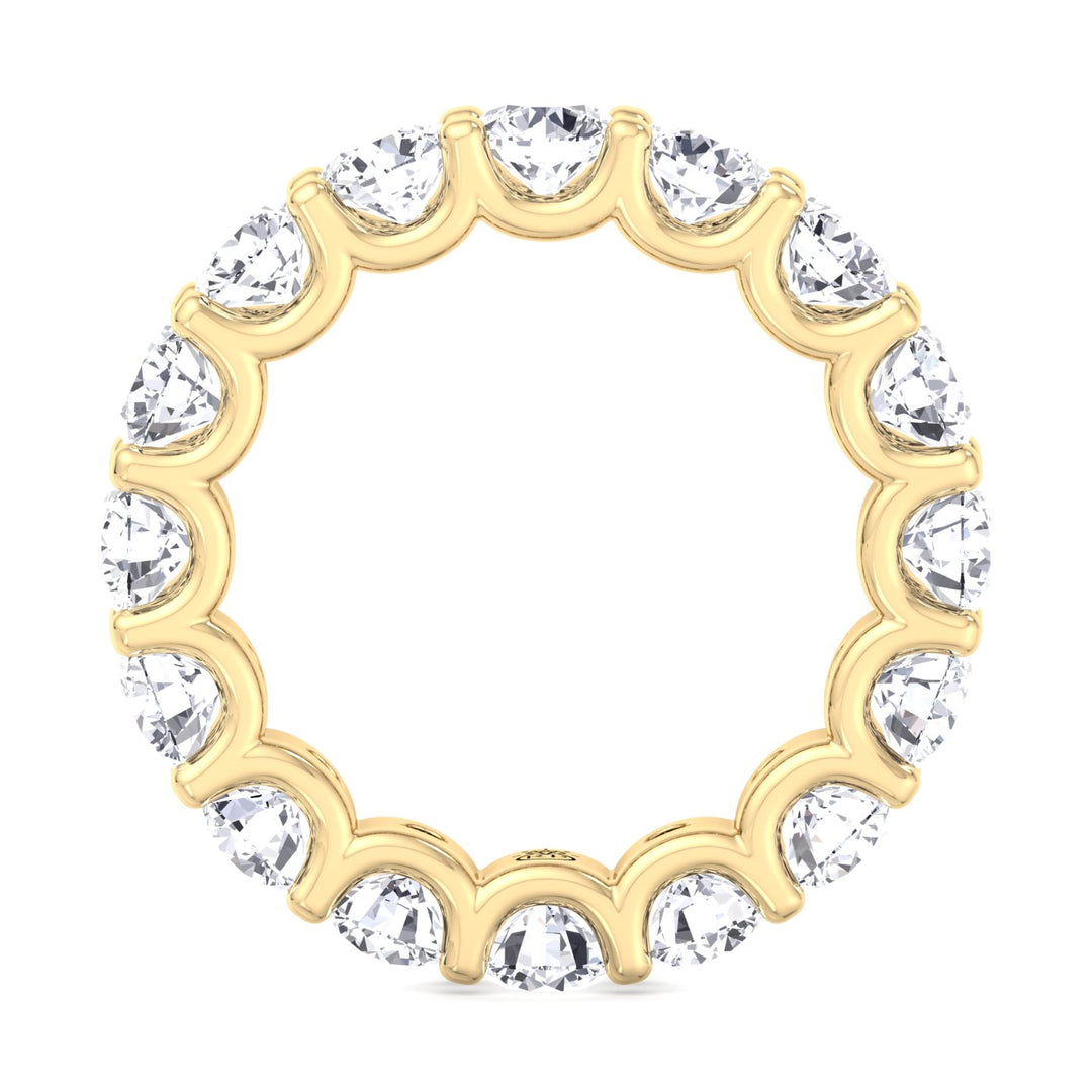 Round Cut U-Prong Eternity Band