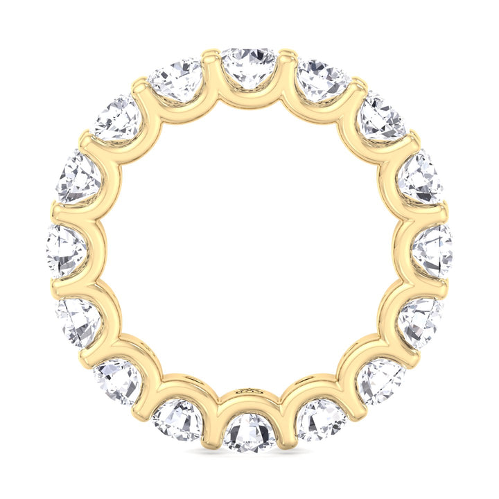 Round Cut U-Prong Eternity Band