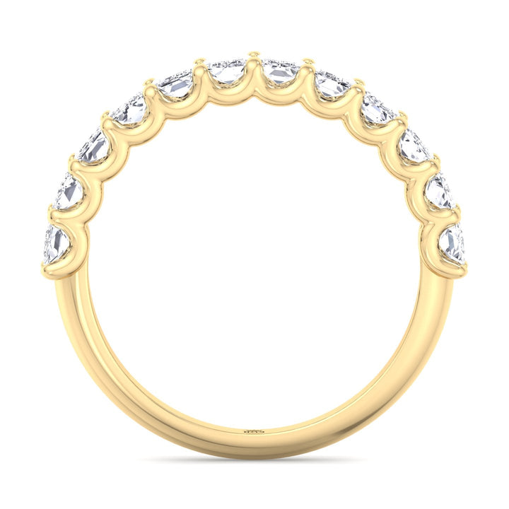 Emerald Cut Semi/Halfway Eternity Band