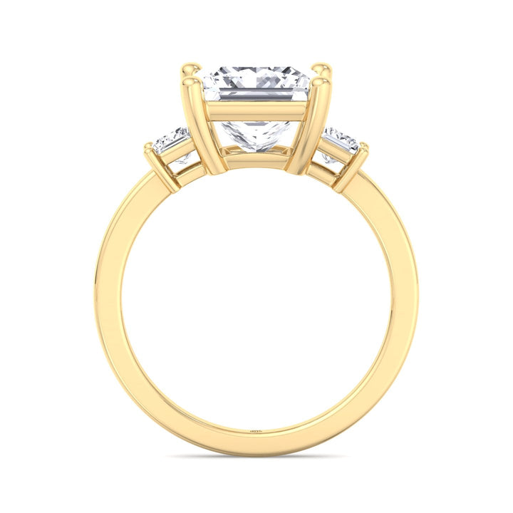 Princess Cut Engagement Ring With Princess Cut Sidestones