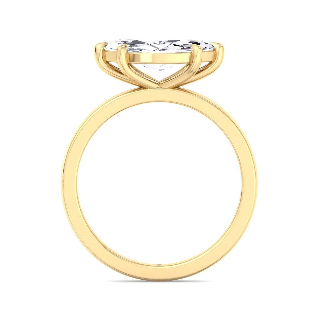 Marquise Cut East West Solitaire Engagement Ring