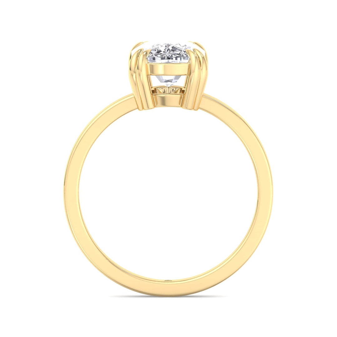 Elongated Cushion Cut Solitaire Engagement Ring