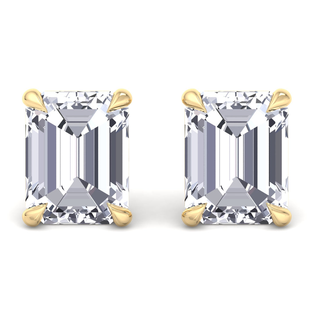 Emerald Cut Studs