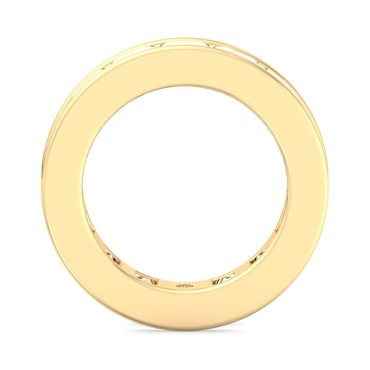 Emerald Cut Channel Set Eternity Band