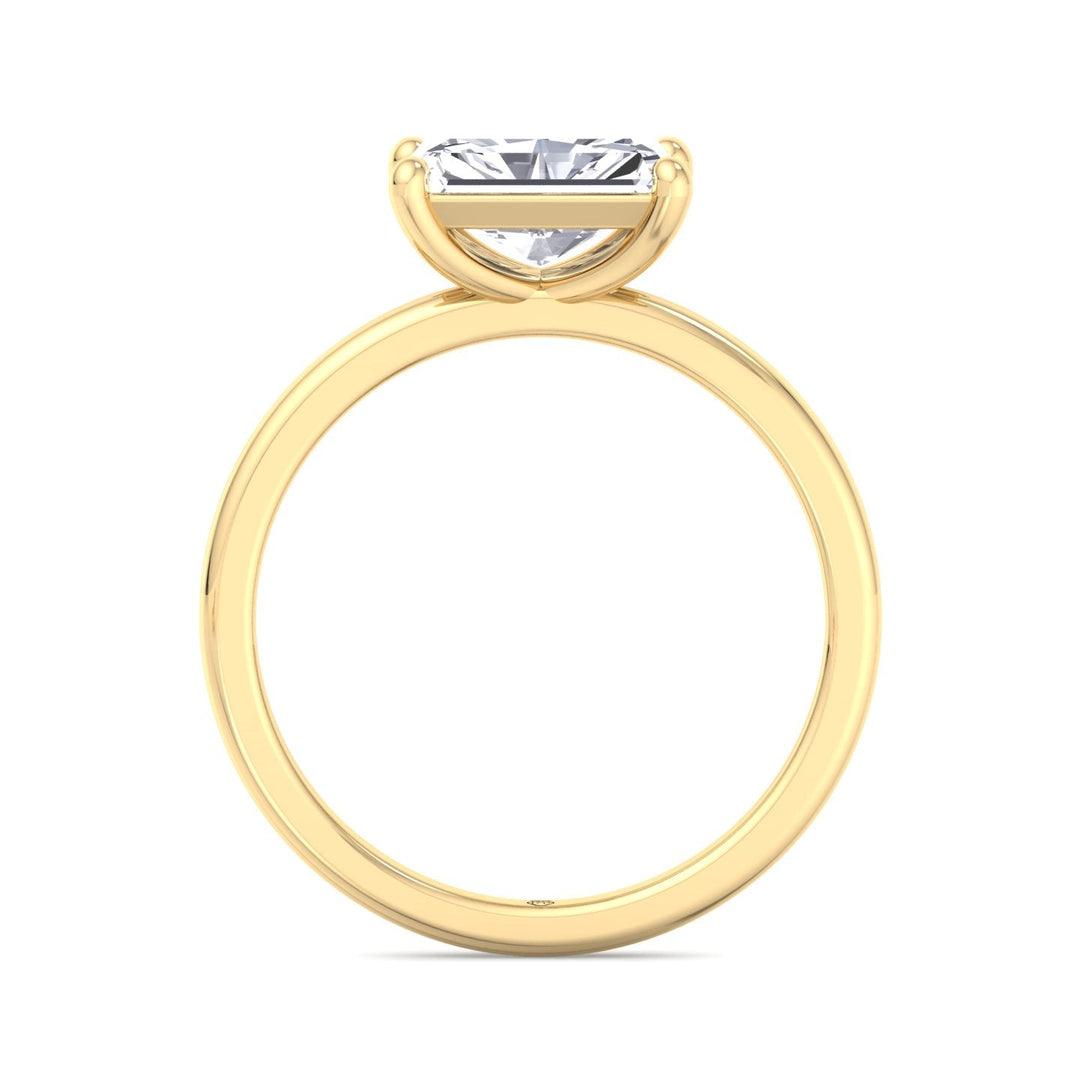 Radiant Cut Solitaire Engagement East West