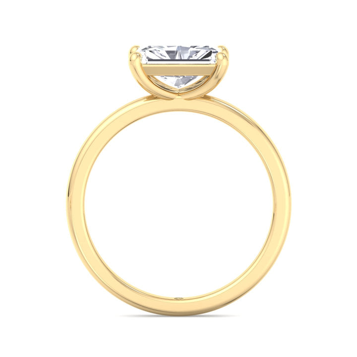Radiant Cut Solitaire Engagement East West