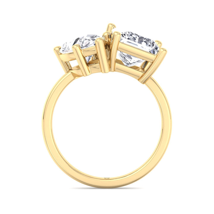 Pear &amp; Princess Cut Two Stone Engagement Ring