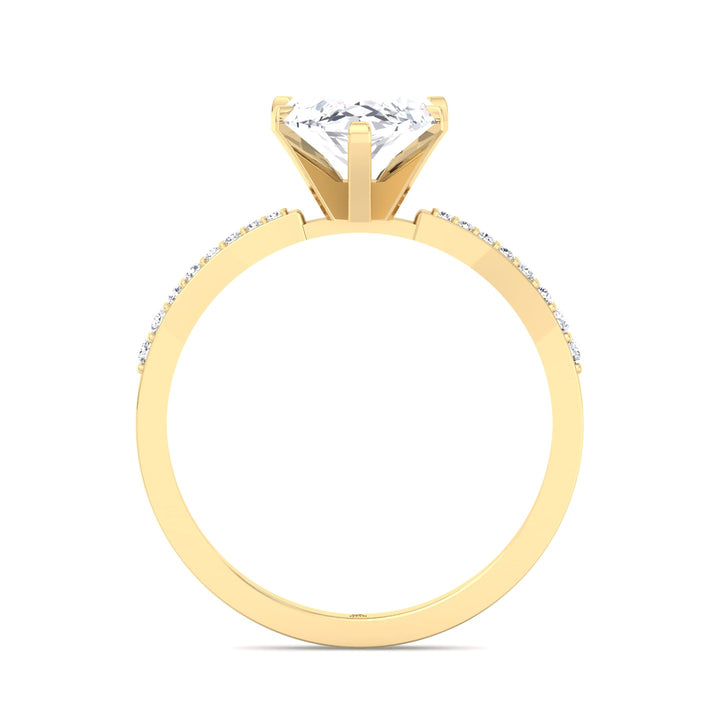 Marquise Cut Engagement Ring with Sidestones