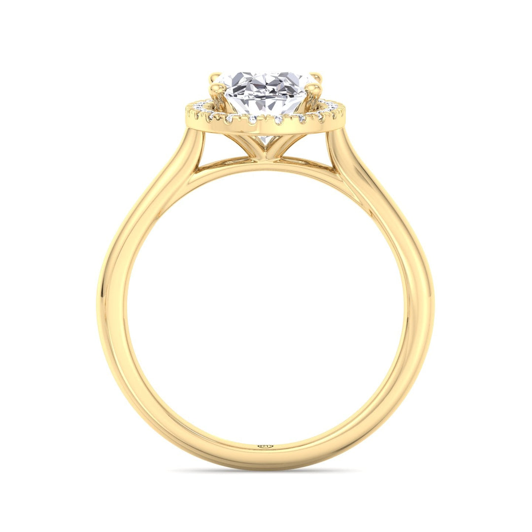 Oval Cut Halo Engagement Ring