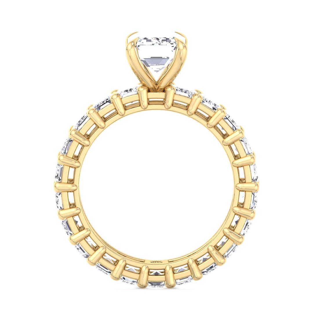 Emerald Cut Eternity Engagement Ring
