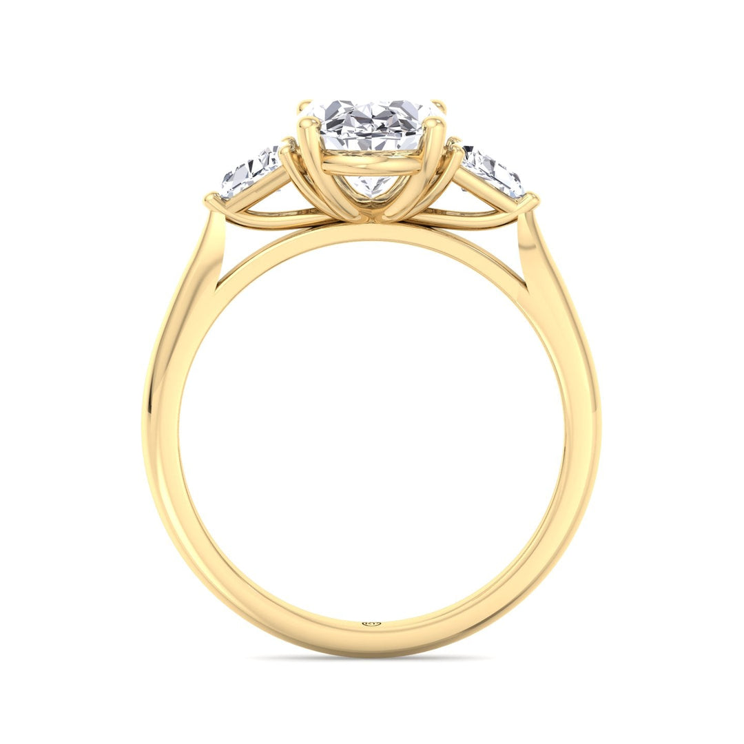 Oval Cut Engagement Ring with Sidestones