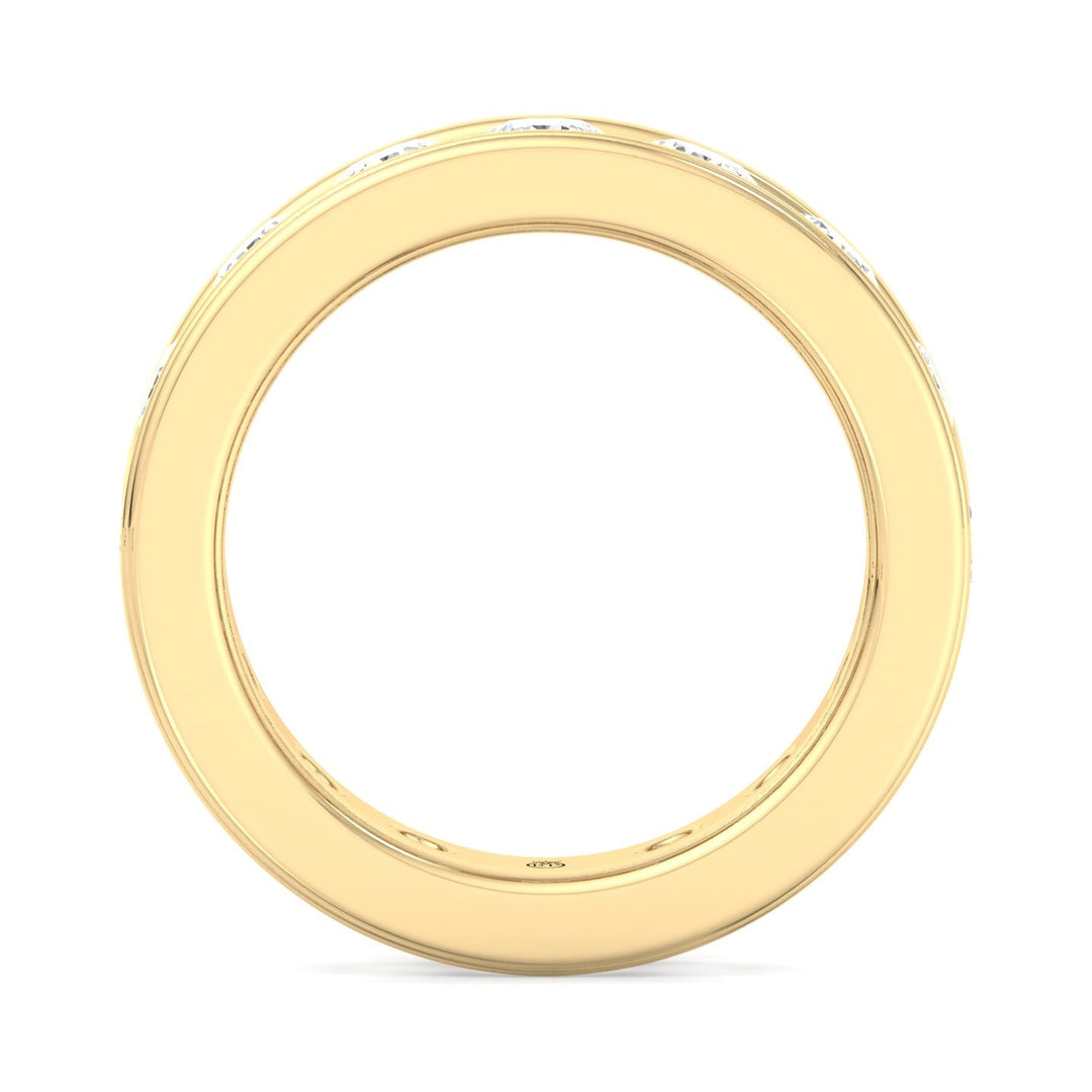 Round Cut Channel Set Eternity Band