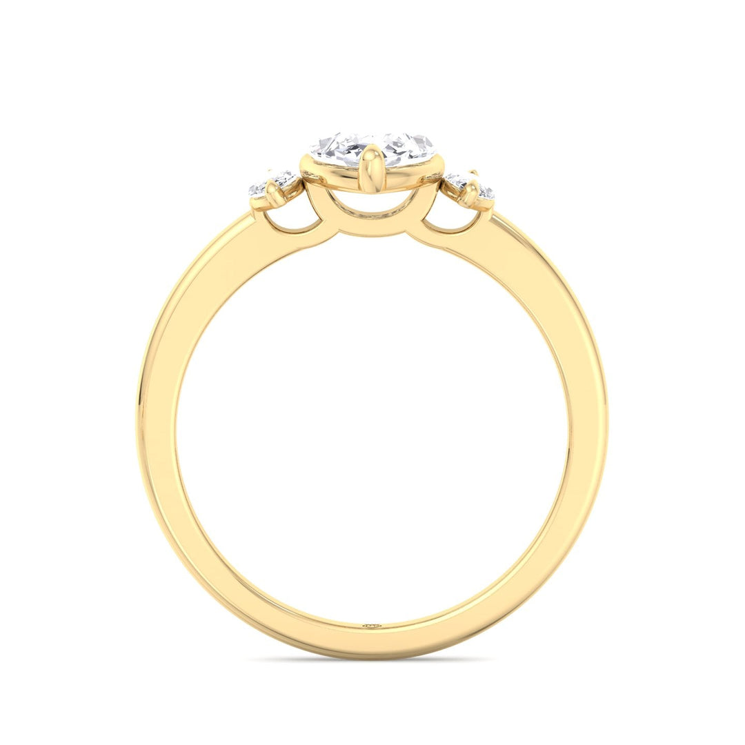 Triple Marquise Cut Engagement Ring