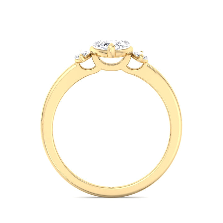 Triple Marquise Cut Engagement Ring
