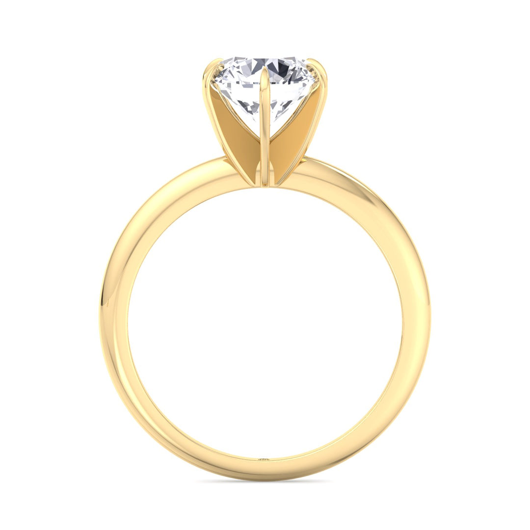 Round Cut Six Prong Solitaire Engagement Ring