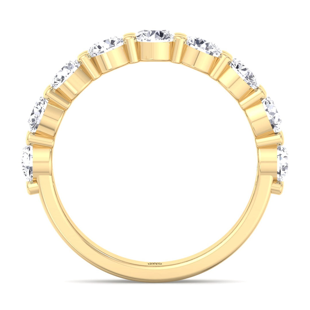 Round Cut Semi/Halfway Eternity Band