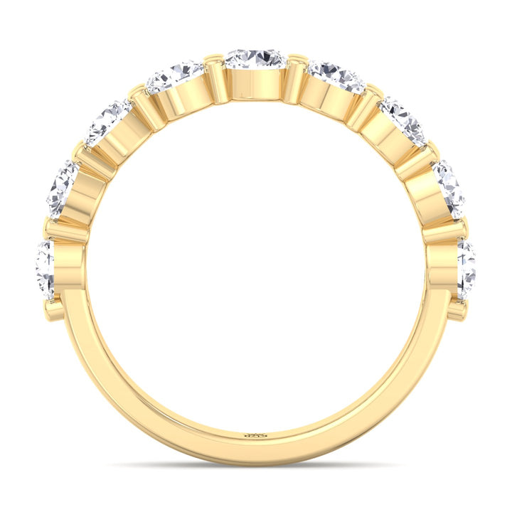 Round Cut Semi/Halfway Eternity Band