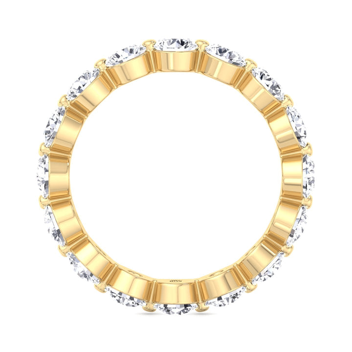 Round Cut Single Prong Eternity Band