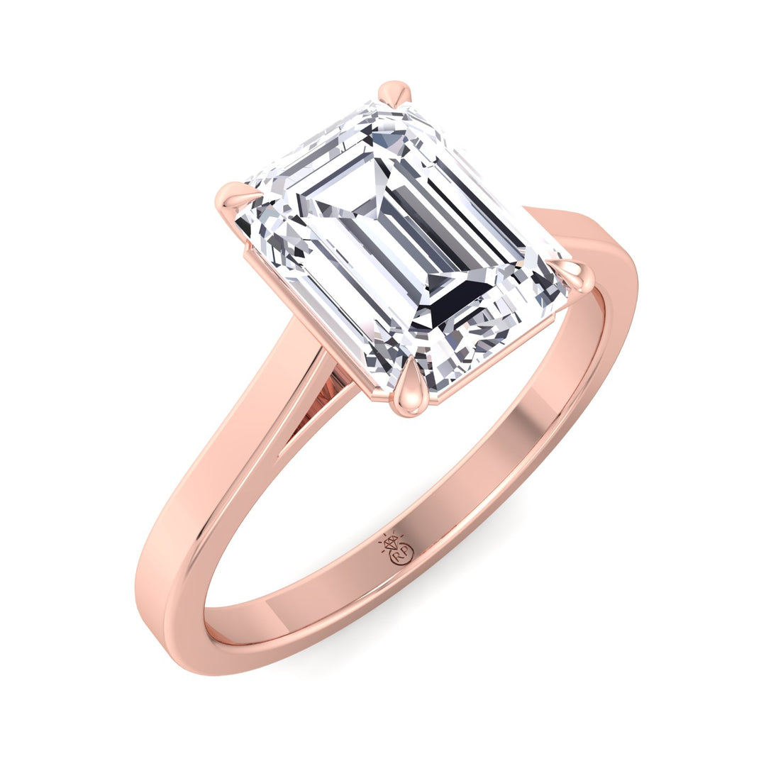 Emerald Cut Solitaire Engagement Ring